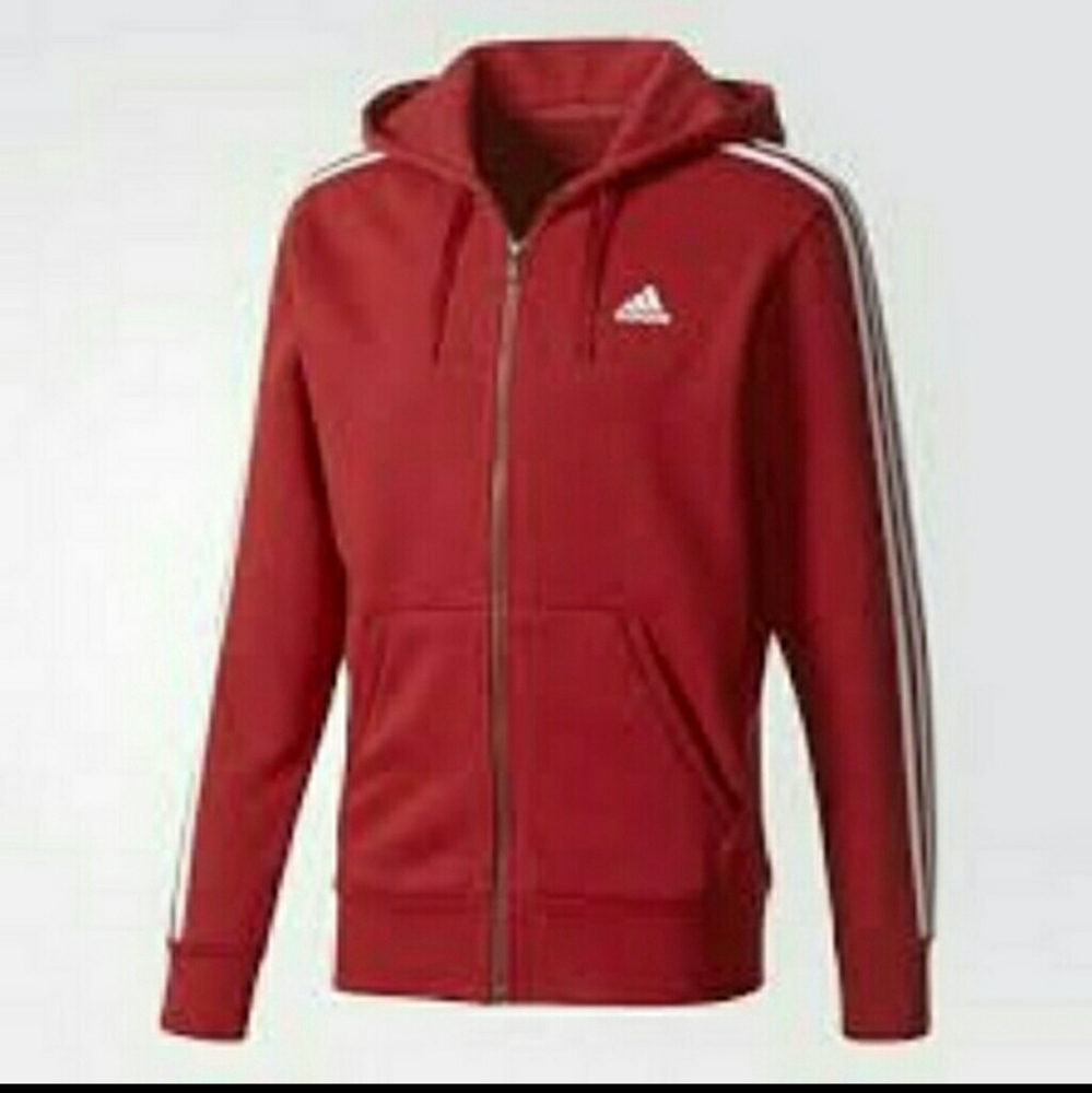 ADIDAS FLEECE 3 STRIPE HOODIE